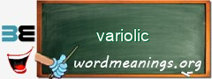 WordMeaning blackboard for variolic